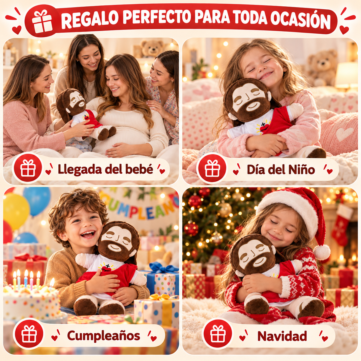 Abrazo de Fe™ Peluche con respiración para calmar la ansiedad